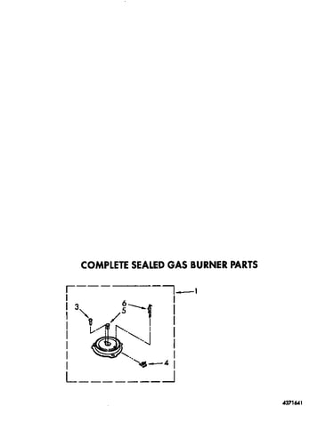 Complete sealed gas burner parts