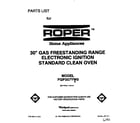 Roper FGP357YW0 front cover diagram