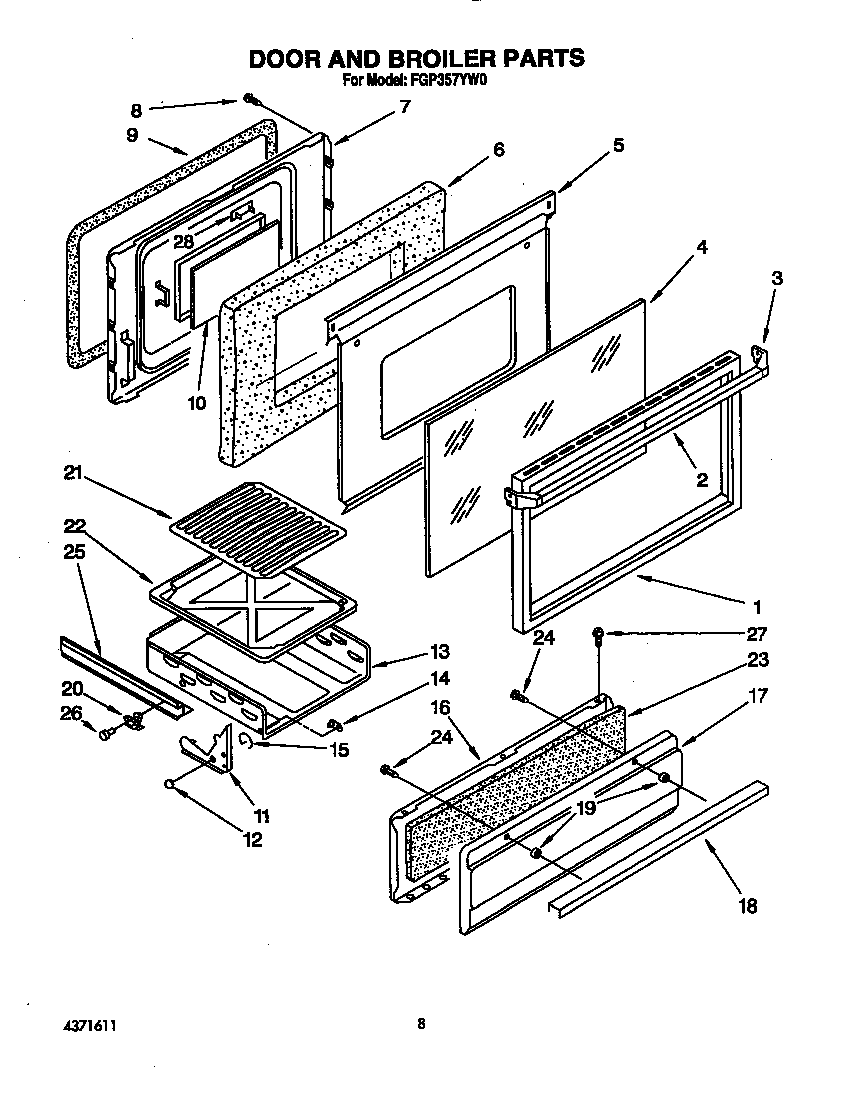 Door and broiler