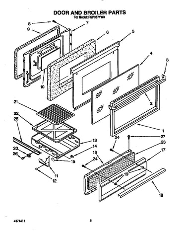 Door and broiler