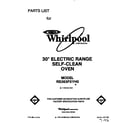 Whirlpool RS363PXYH0 front cover diagram