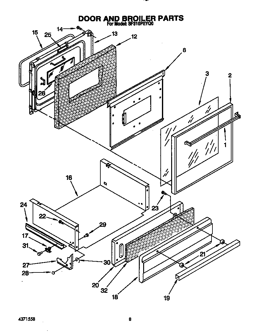 Door and broiler