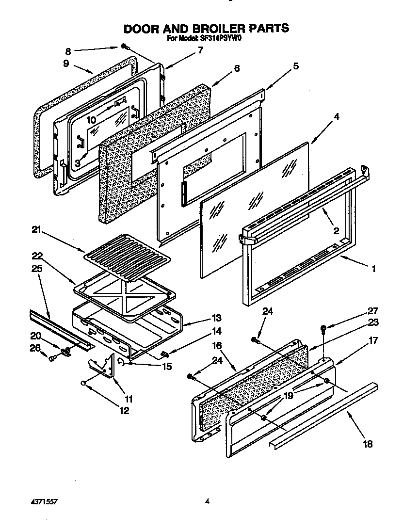 Door and broiler