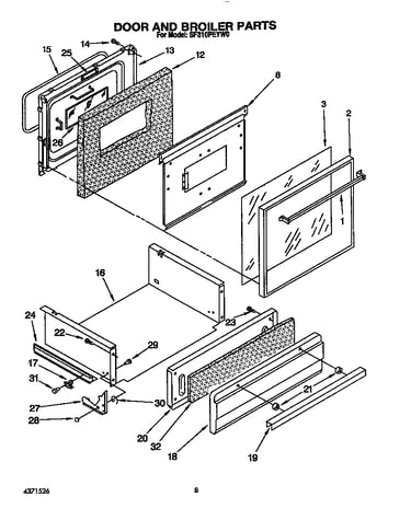 Door and broiler