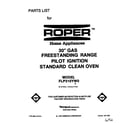 Roper FLP310YW0 front cover diagram