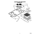 Whirlpool RS313PXYH0 cooktop and oven diagram