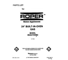 Roper BGS470WB0 front cover diagram