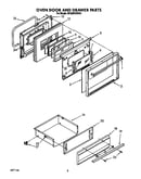 Oven door and drawer
