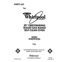 Whirlpool SF385PEWW4 front cover diagram