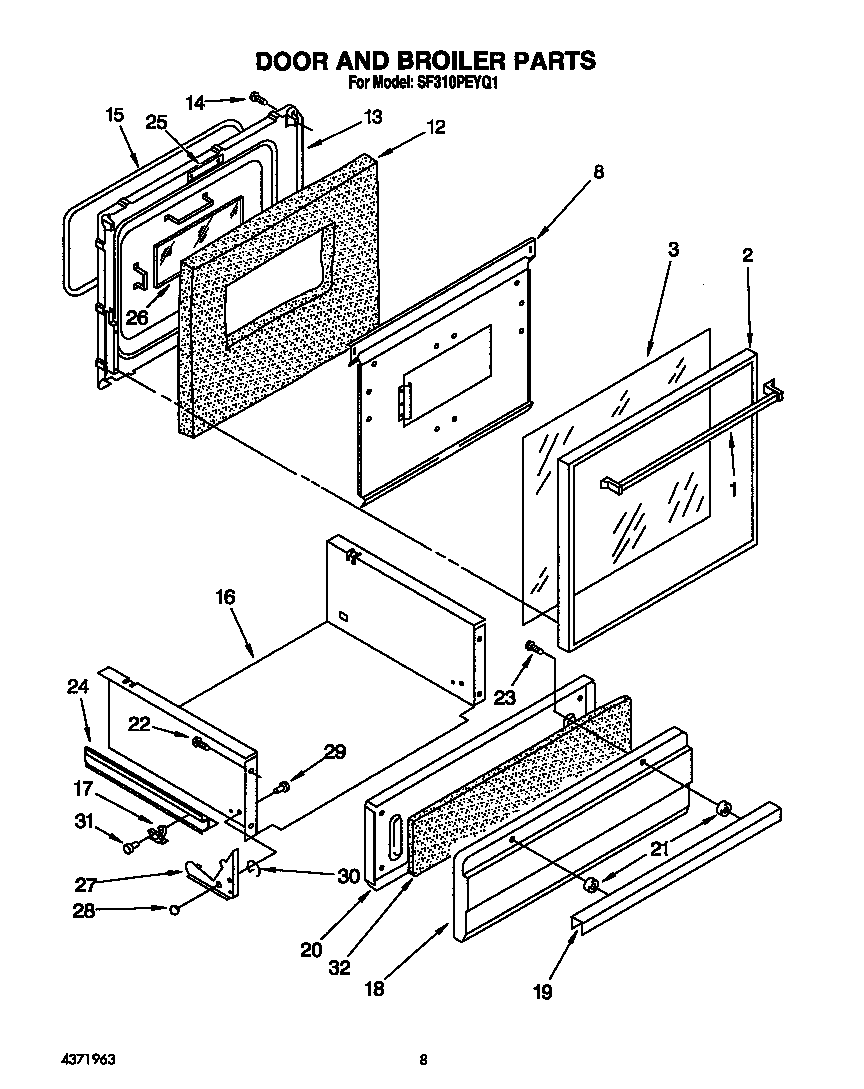 Door and broiler