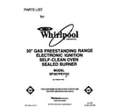 Whirlpool SF367PEYQ2 front cover diagram