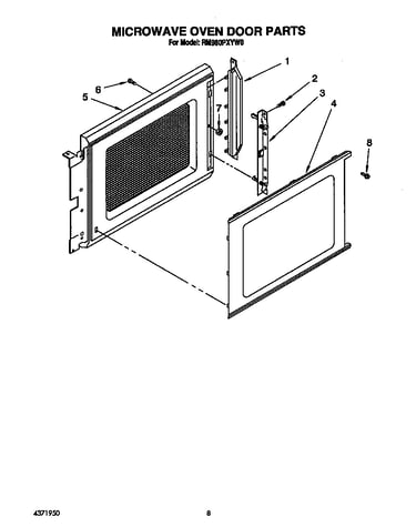 Microwave oven door