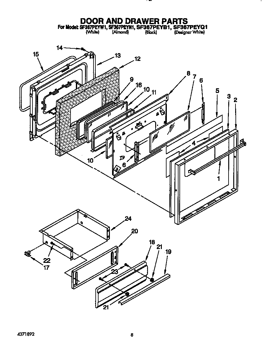 Door and drawer