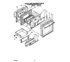 Whirlpool SF387PCYW0 door and drawer diagram