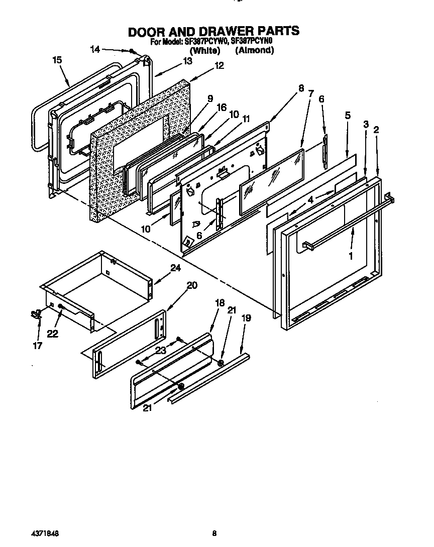 Door and drawer