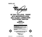 Whirlpool SM980PEYW0 front cover diagram