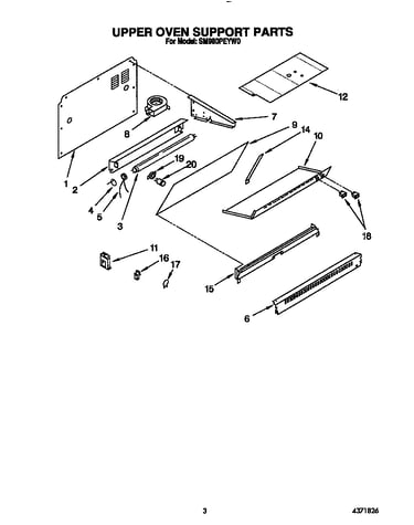 Upper oven support