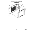 Whirlpool SM980PEYW0 microwave oven door diagram