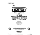 Roper FGS395YW0 front cover diagram
