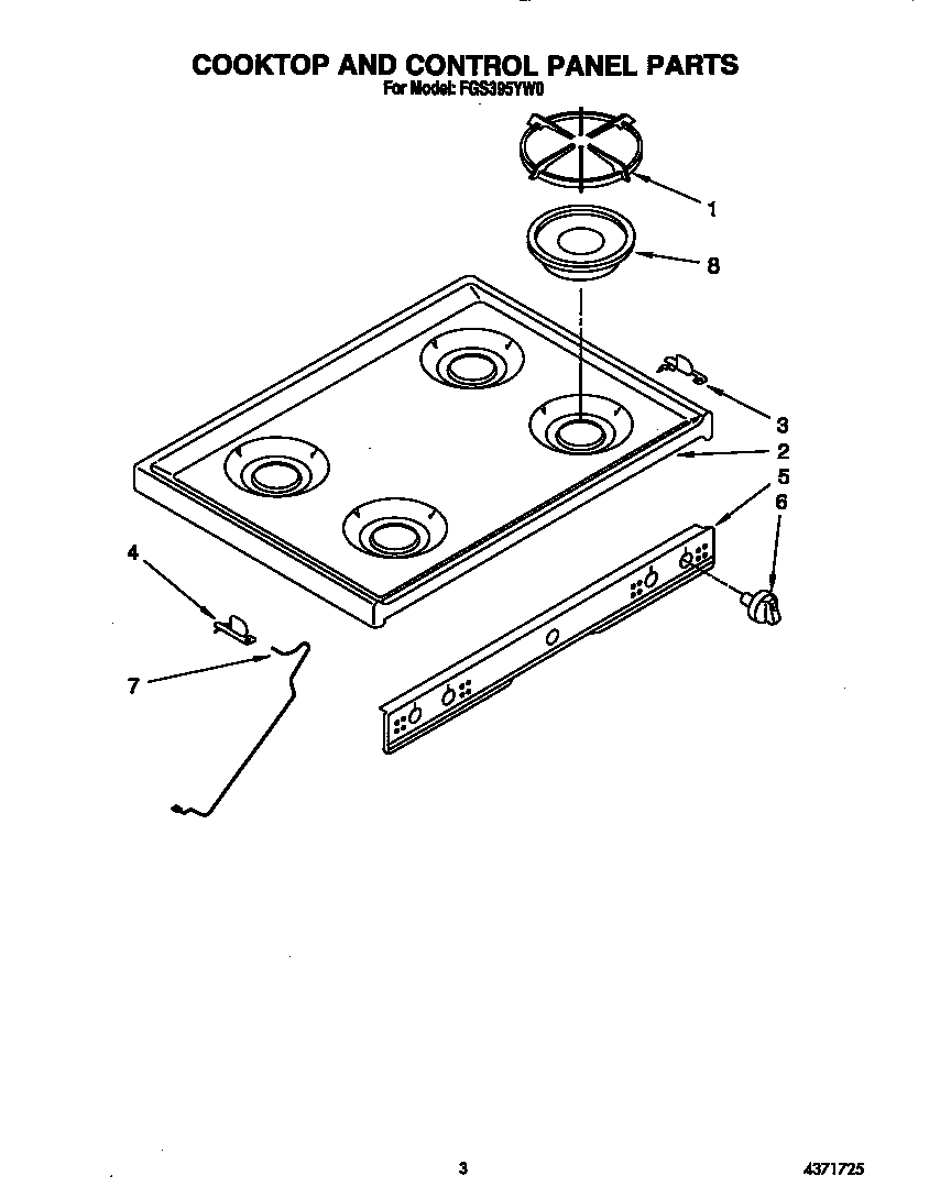 COOKTOP AND CONTROL