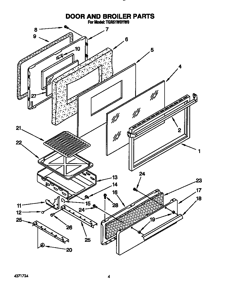 Door and broiler