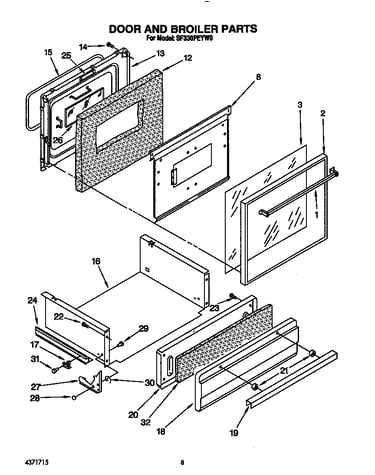 Door and broiler