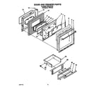 Whirlpool SF367PEYQ0 door and drawer diagram