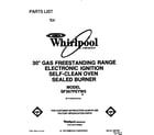Whirlpool SF367PEYW0 front cover diagram