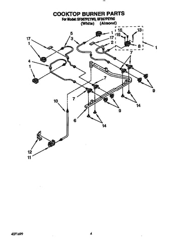 Cooktop burner