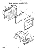 Oven door and drawer