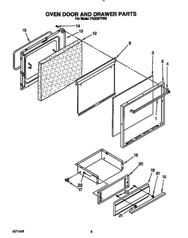 Oven door and drawer