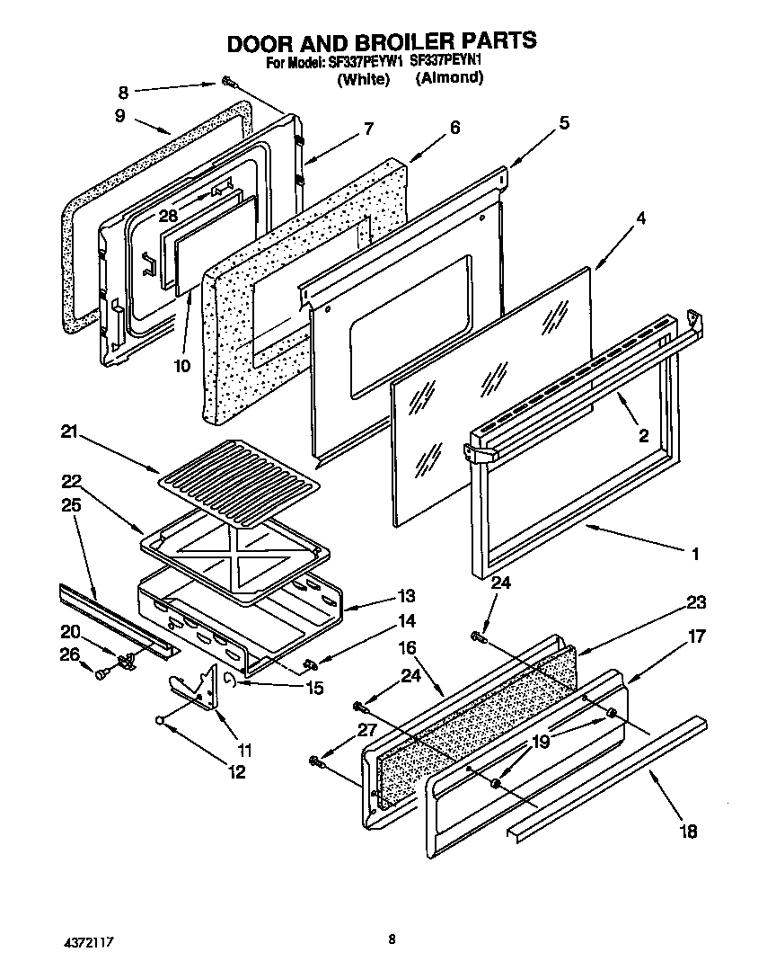 Door and broiler