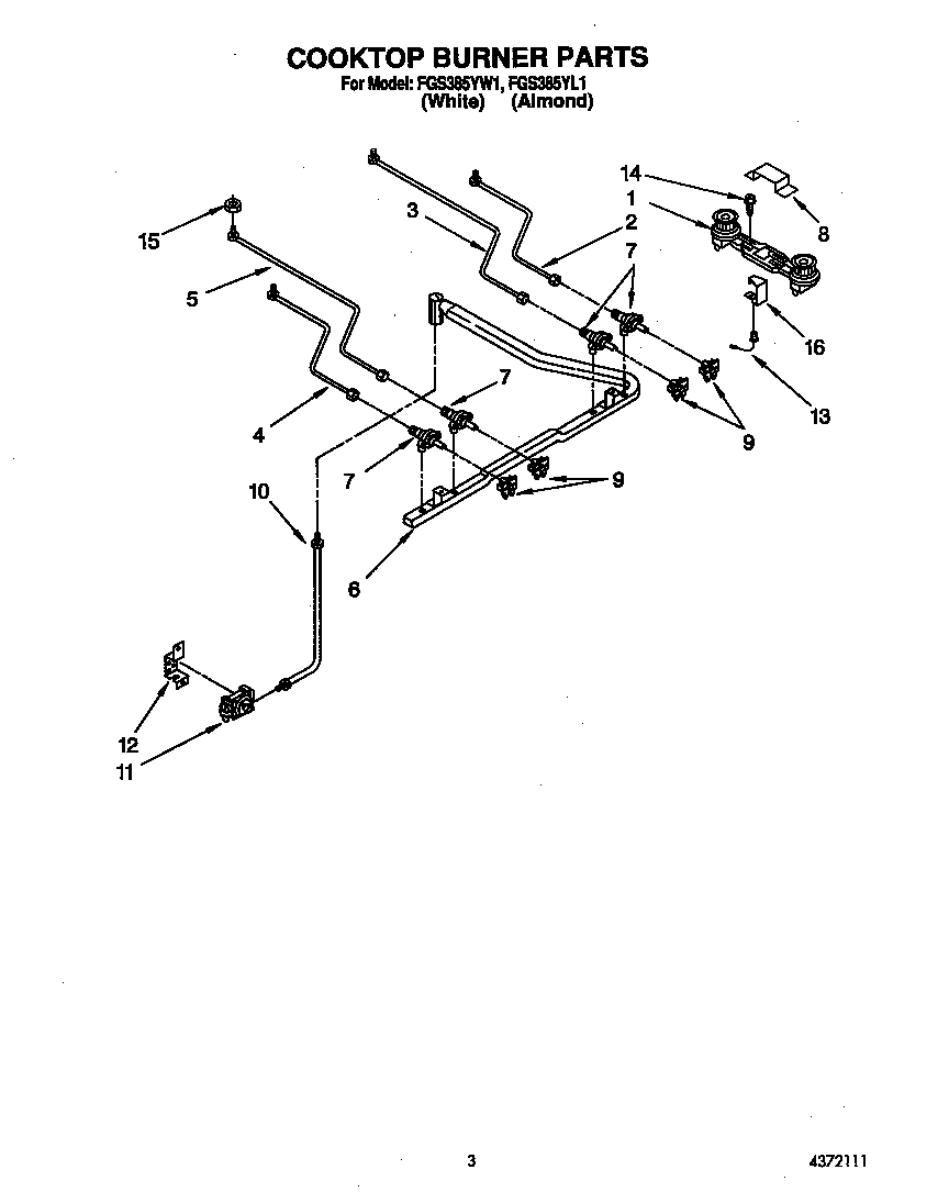 Cooktop burner