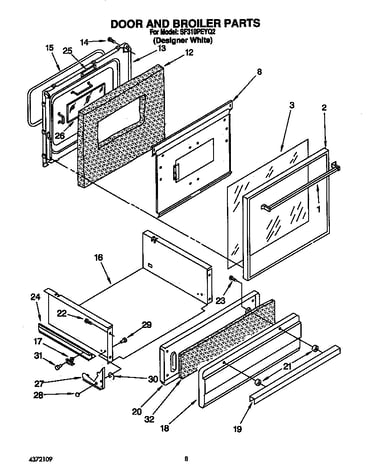 Door and broiler