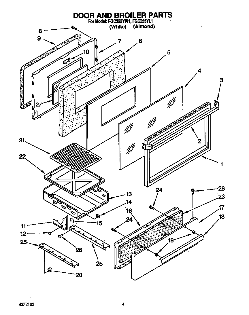 Door and broiler parts