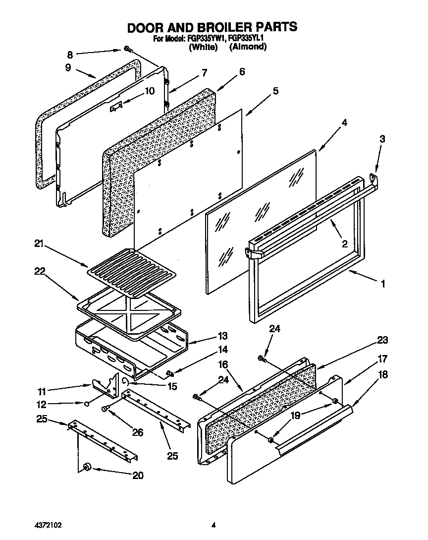 Door and broiler parts