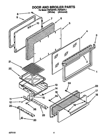 Door and broiler parts