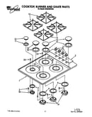 Cooktop, burner, grate parts