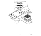 Whirlpool RS363PXYQ2 cooktop and oven parts diagram