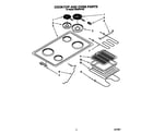 Whirlpool RS363PXYH2 cooktop diagram