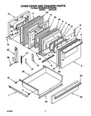 Oven door and drawer