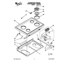 Whirlpool RF4700XWW1 cooktop diagram