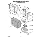 Whirlpool RF4700XWW1 auxiliary oven and door diagram