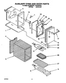 Auxiliary oven and door