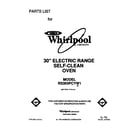 Whirlpool RS363PCYW1 front cover diagram