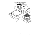 Whirlpool RS363PCYW1 cooktop and oven diagram