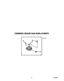 Complete sealed gas burner parts