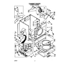 Whirlpool TGDL680AW0 cabinet diagram