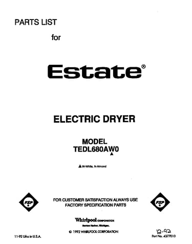 Parts diagram
