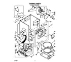 Whirlpool TGDL640AW0 cabinet diagram